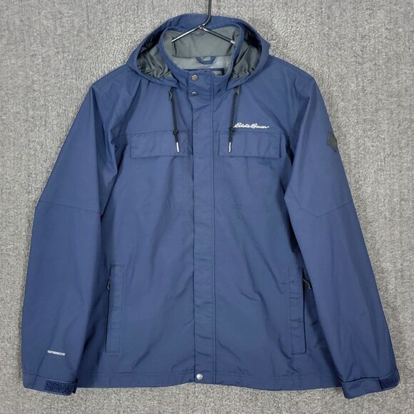 Eddie Bauer Jacket Mens 2XL Blue Weatheredge Full Zip Heavy Hooded Winter Coat - Picture 1 of 14